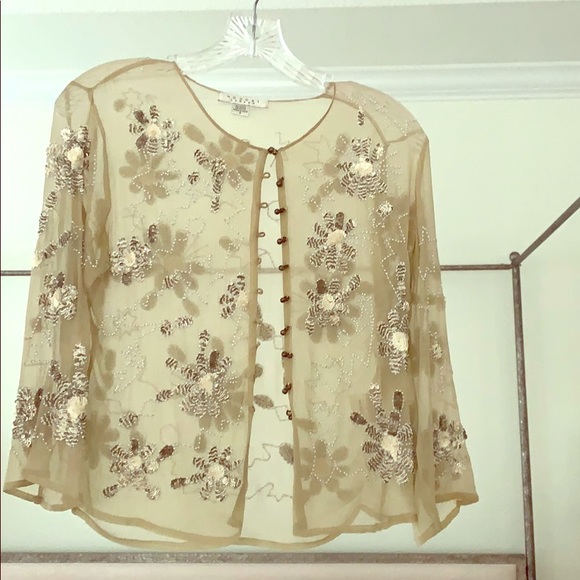 A 100 % silk beaded jacket - Picture 1 of 4